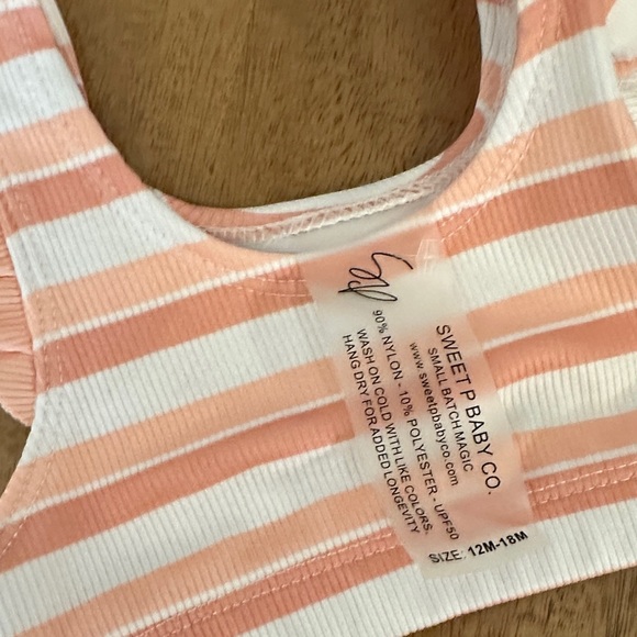 Striped Ruffle Bikini Set - Picture 2 of 6